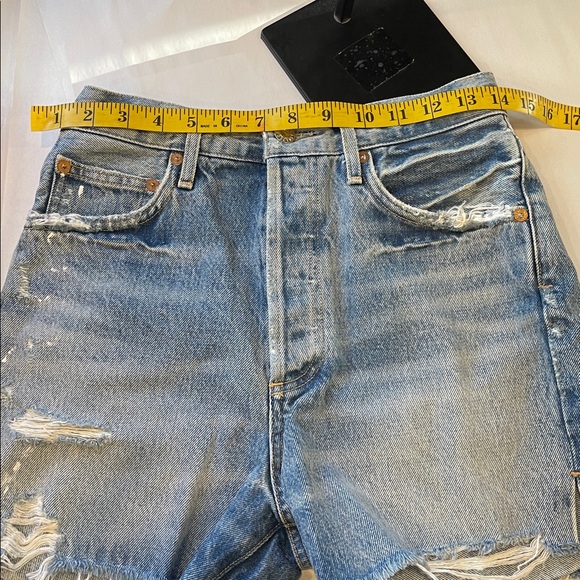 AGOLDE Dee Super High Rise Denim Shorts Ricochet Medium Wash Size 25 NWT - Picture 9 of 15